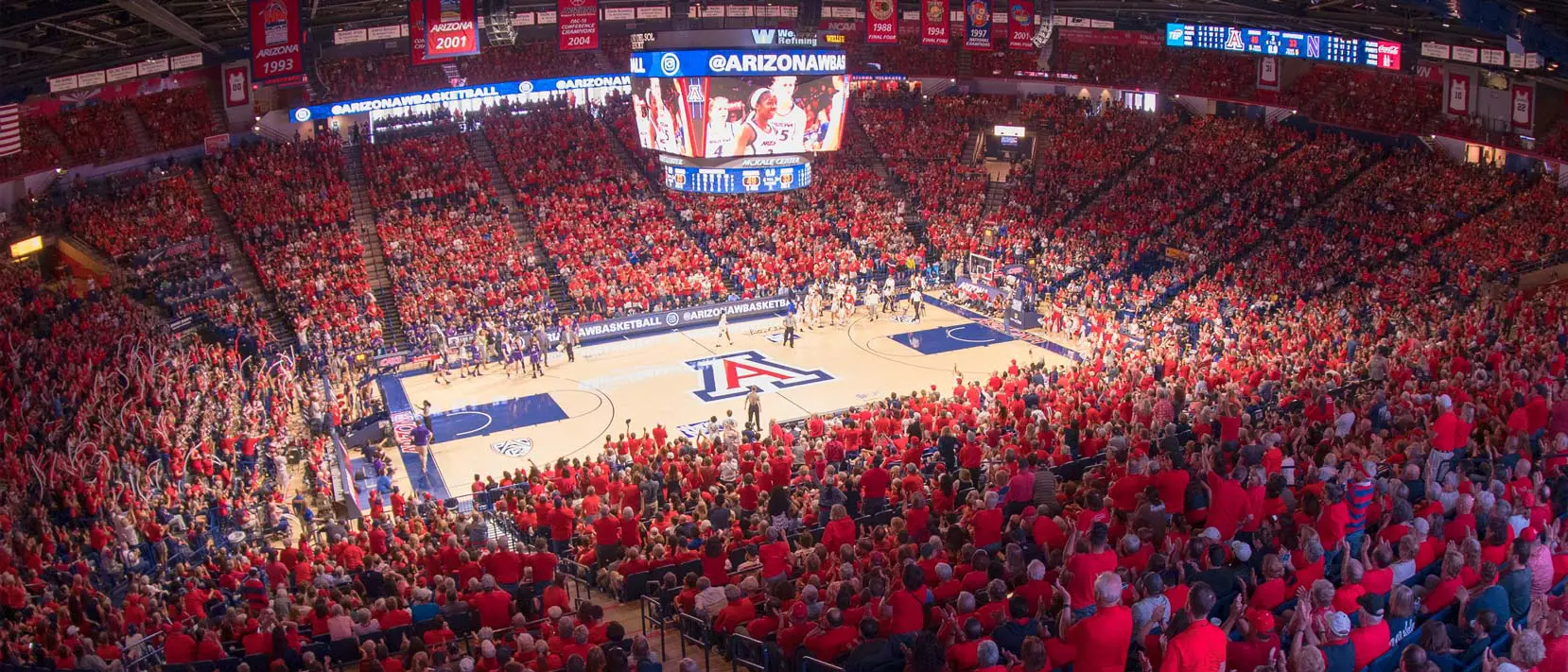 Women's basketball action shot